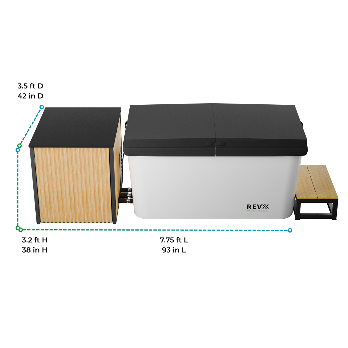 RevX Acrylic X Tub + LUX | Premium Cold Plunge System