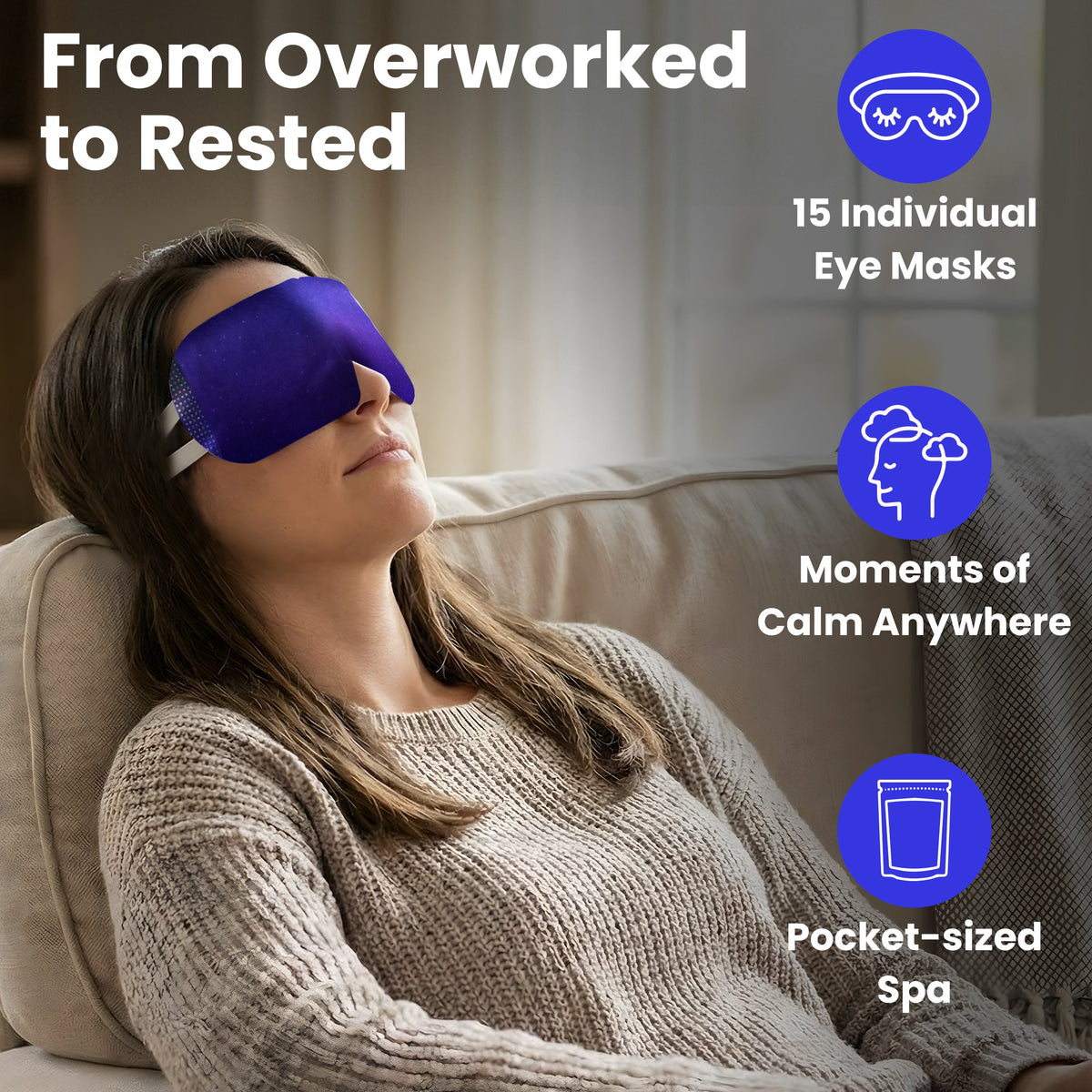 Eye Serenity Steam Eye Mask – Self-Heating Warm Eye Mask for Relaxation, Bedtime & Travel
