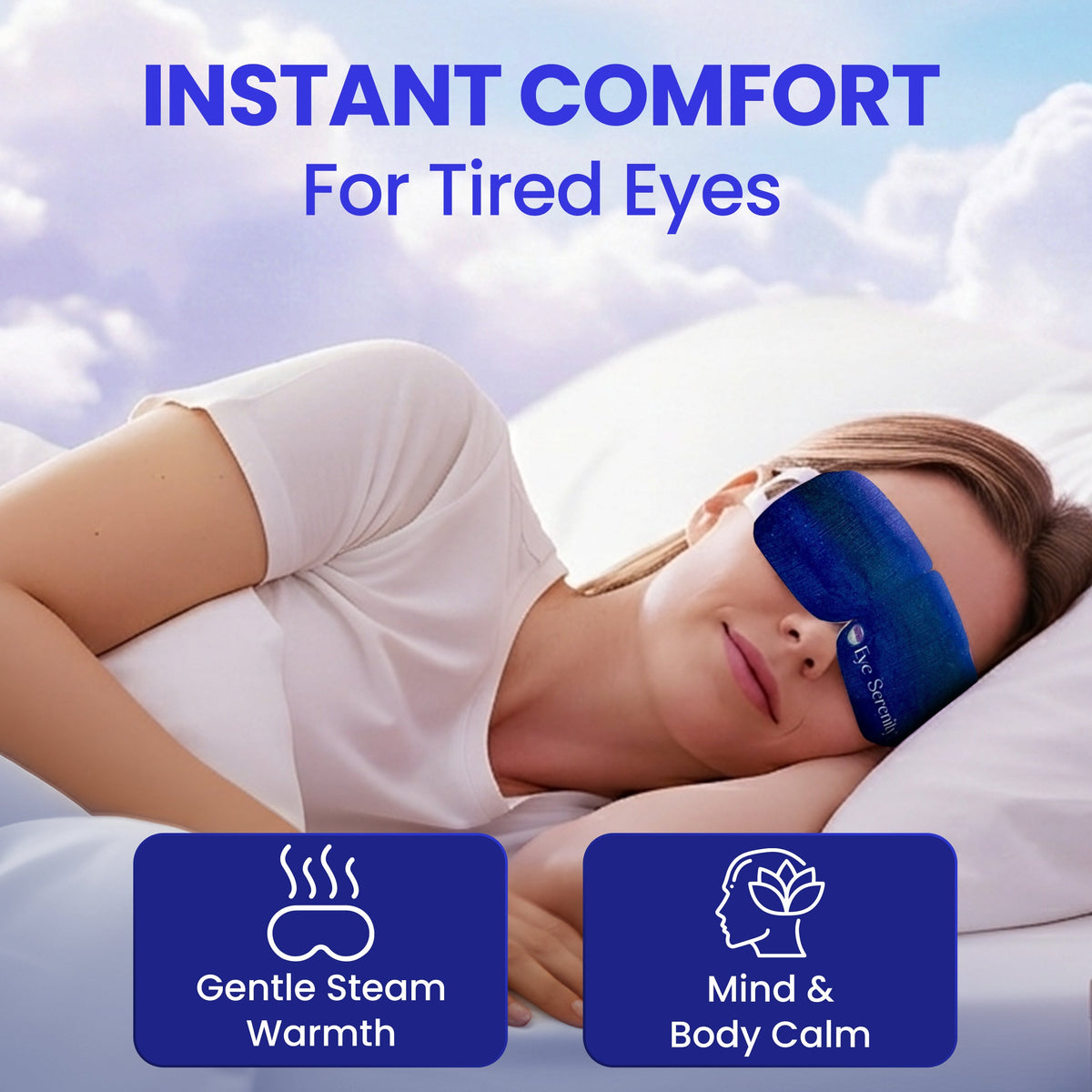 Eye Serenity Steam Eye Mask – Self-Heating Warm Eye Mask for Relaxation, Bedtime & Travel